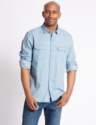 Denim Shirt with Pockets